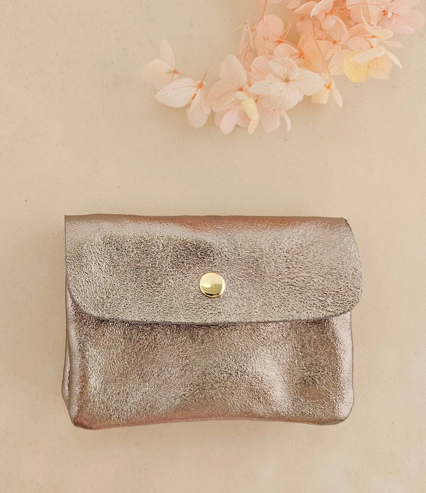 Metallic leather purse: King