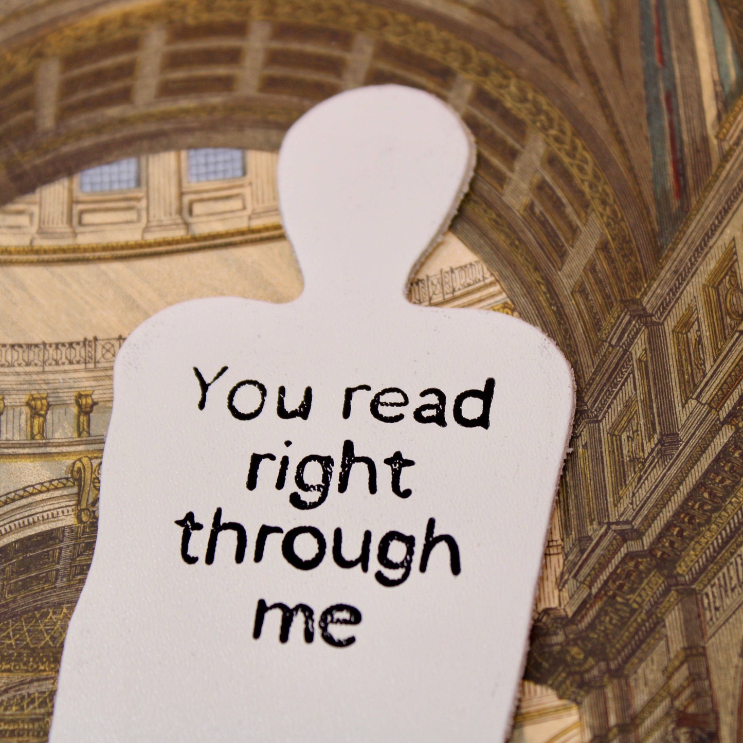 Skeleton Bookmark: Cream