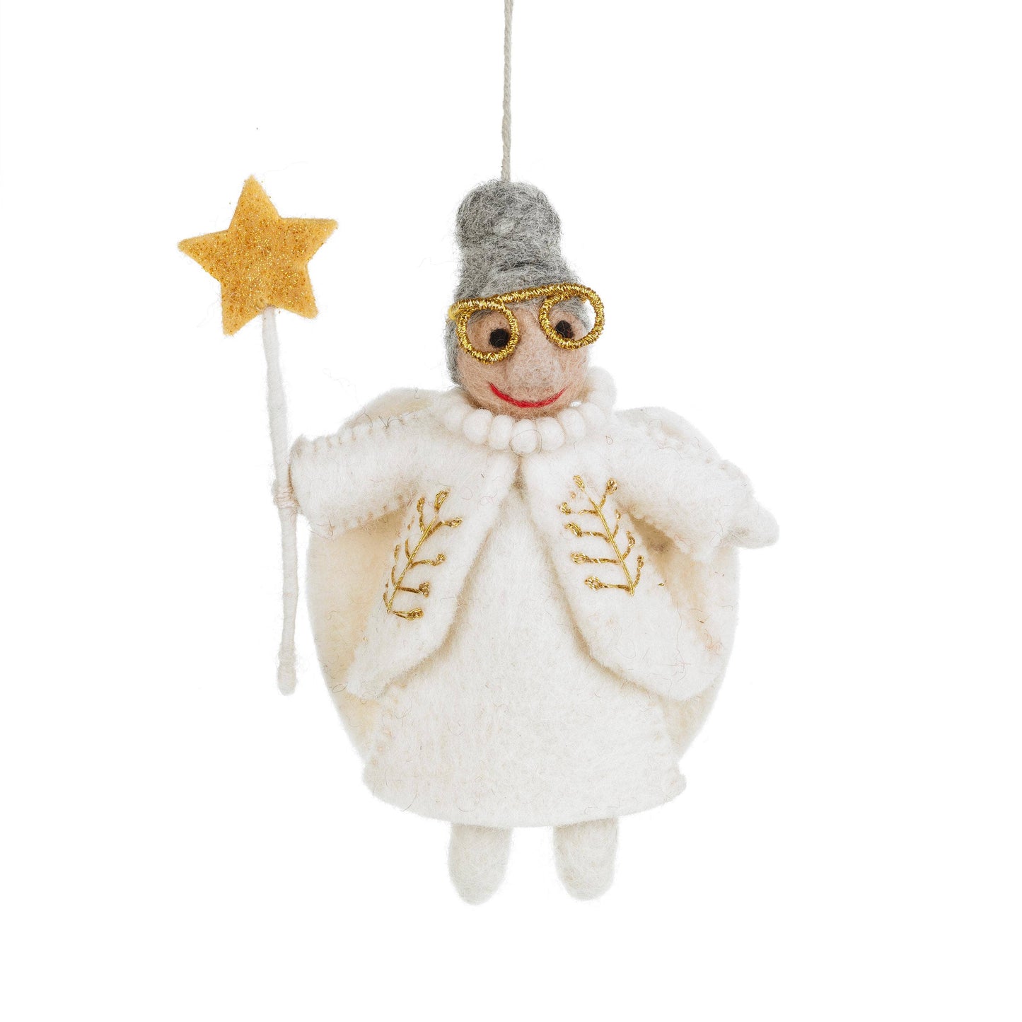 Handmade Felt Faith the Fairy Godmother Christmas Decoration