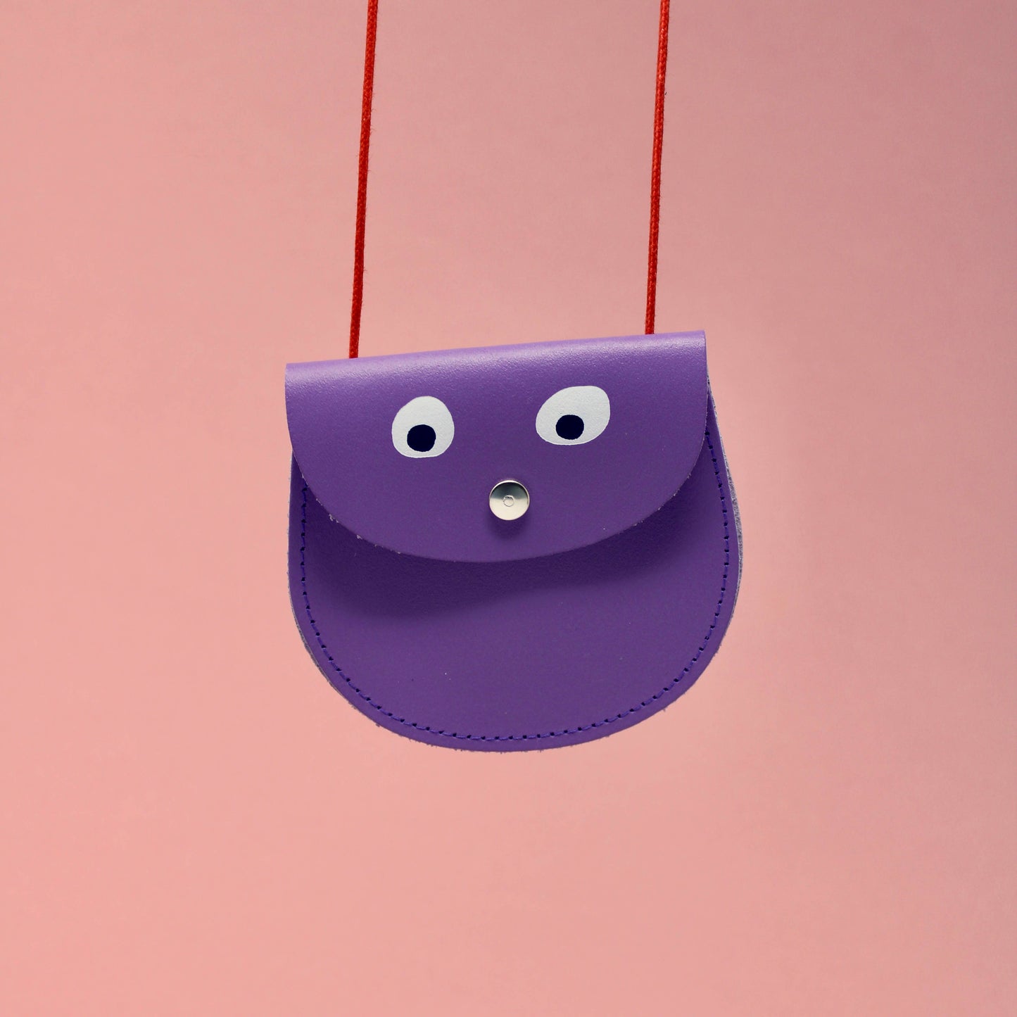 Googly Eye String Purse: Lilac