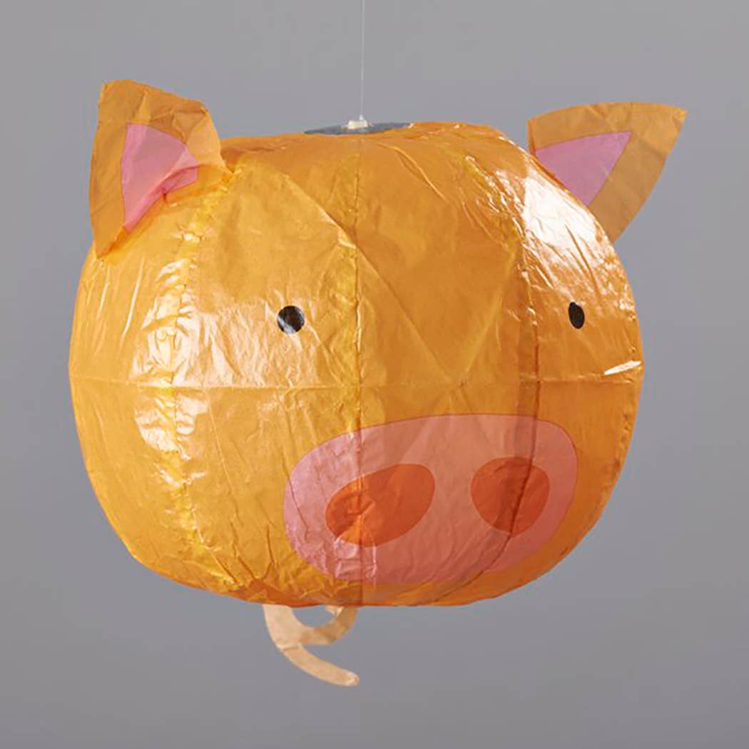 Japanese Paper Balloon Card - Pig
