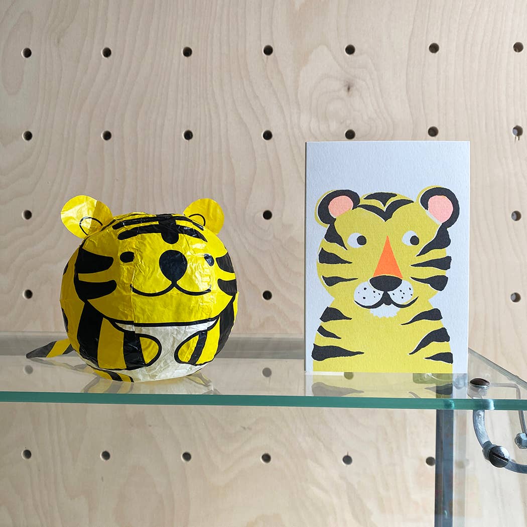 Japanese Paper Balloon Card - Tiger
