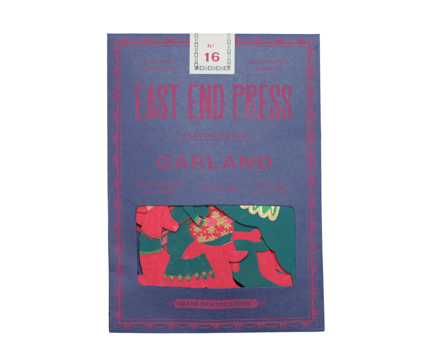 Bright Reindeer Sewn Garland