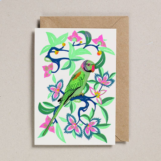 Riso Papercut Card - Iron on Parrot