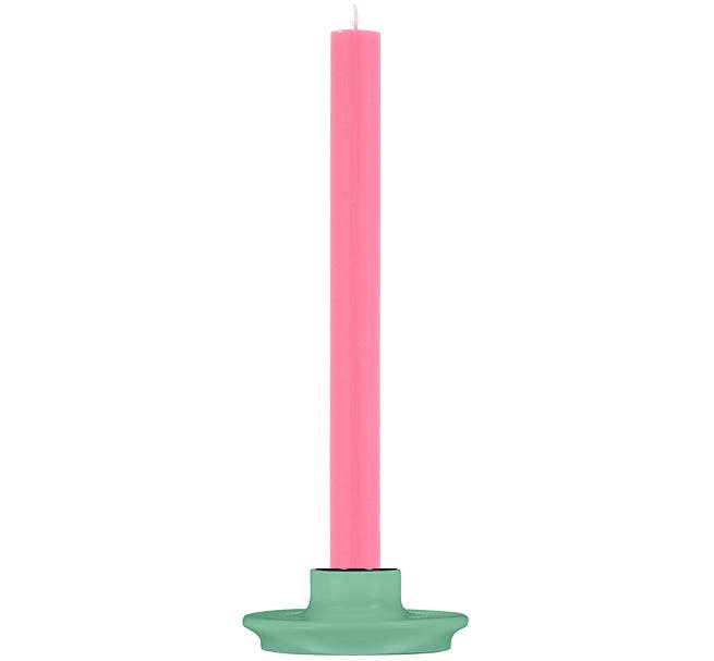 Small Opaline Green Candleholder