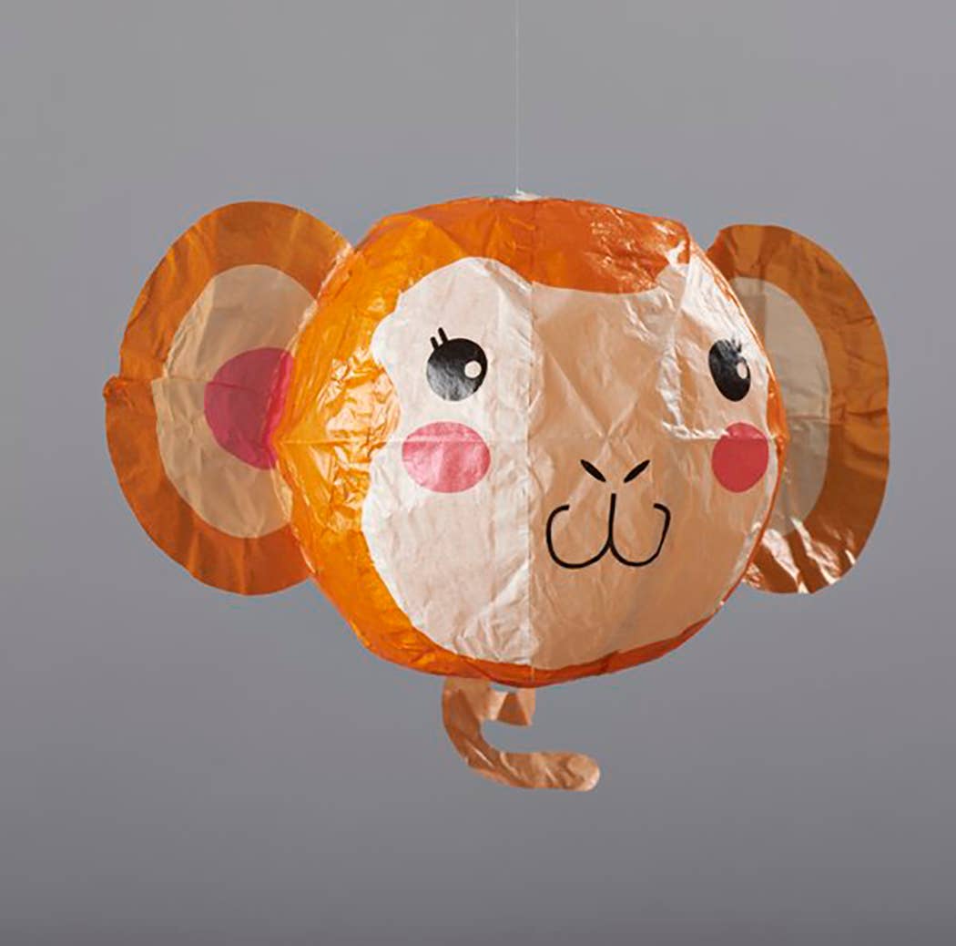 Japanese Paper Balloon Card - Monkey