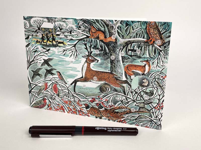 Art Angels 3D 'Winter Woodland' Angela Harding Die-Cut Advent Greetings Card