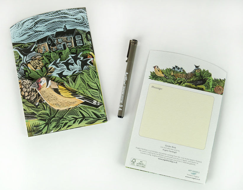 Art Angels 3D 'Garden Birds' by Angela Harding Greetings Card