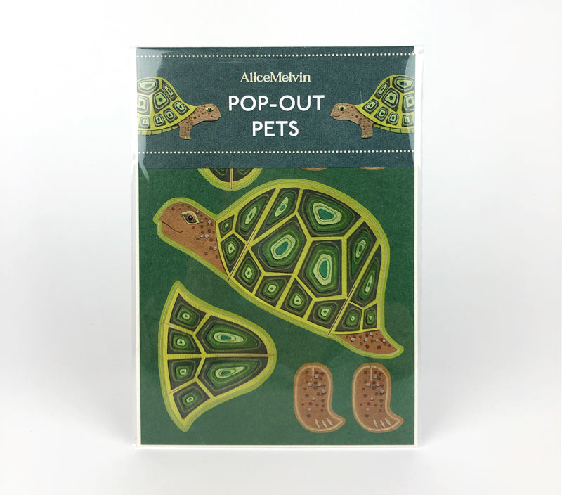 Art Angels Pop-Out Pets Alice Melvin Tortoise Card