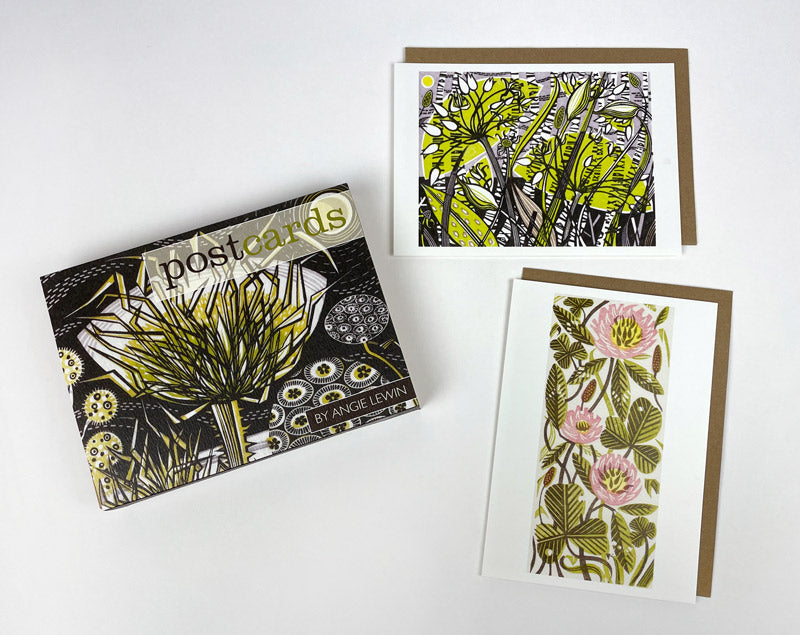Angie Lewin Wood Engraving Postcards