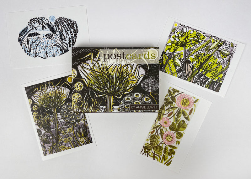 Angie Lewin Wood Engraving Postcards