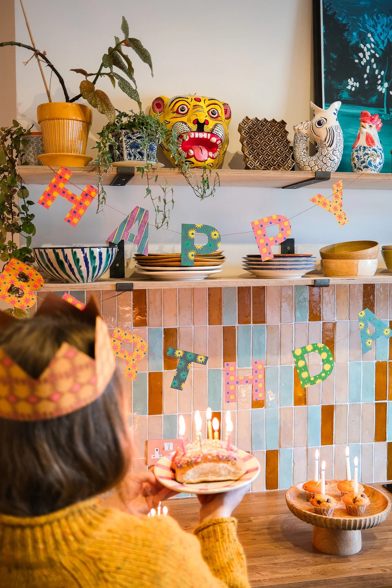 Bright Happy Birthday Garland