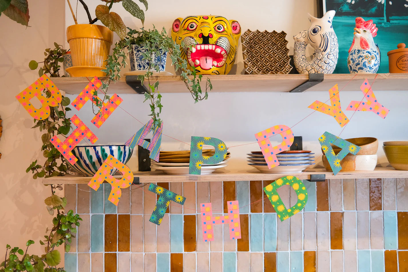 Bright Happy Birthday Garland