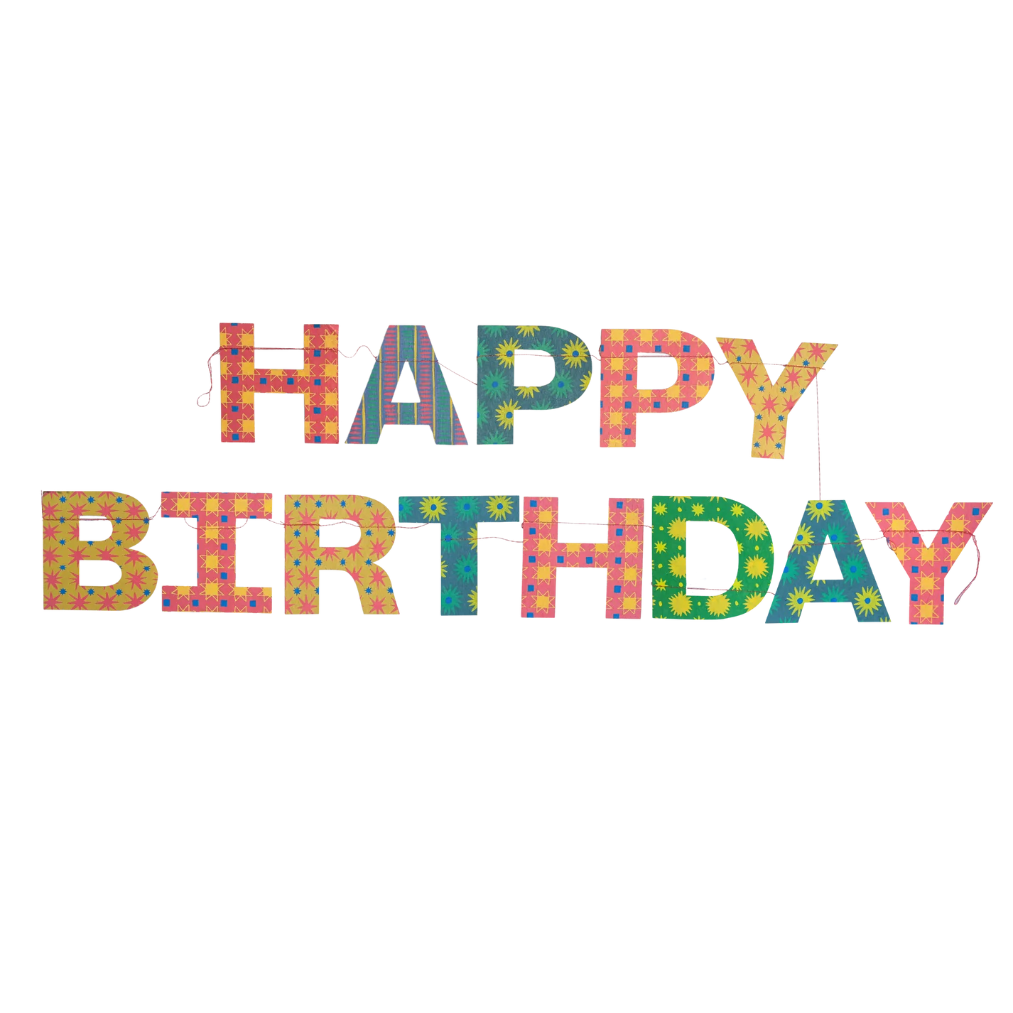 Bright Happy Birthday Garland