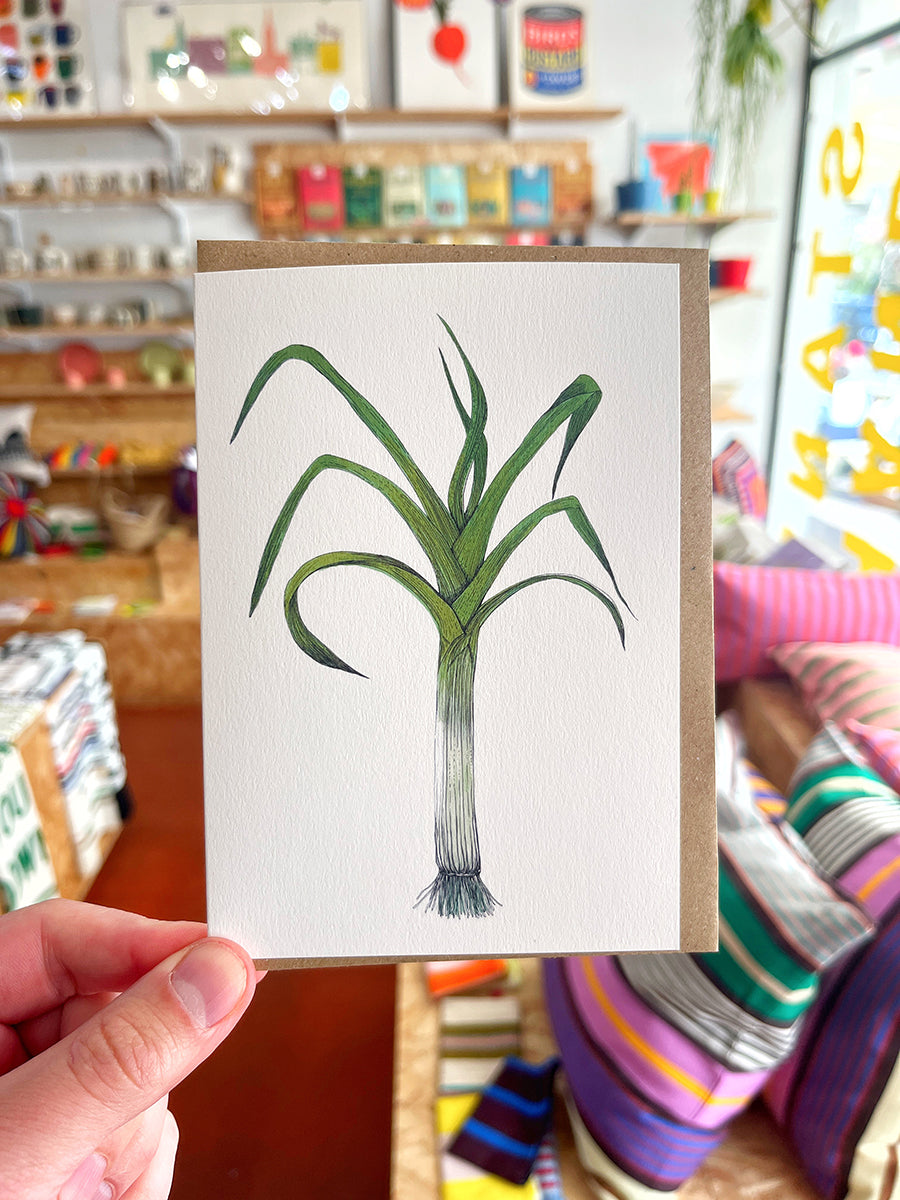 Leek Greetings Card