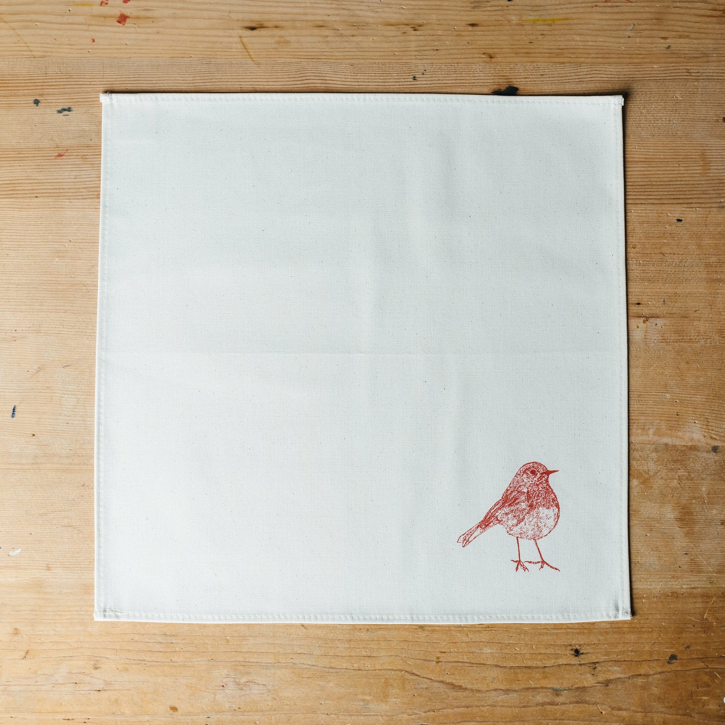 red robin christmas printed napkin gift