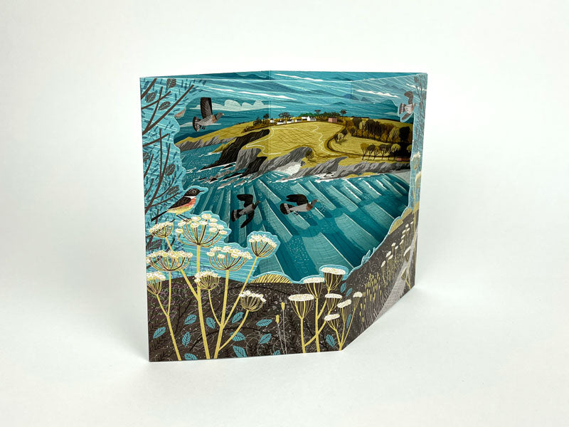 Art Angels 3D 'Maenporth Coast Path' by Matt Johnson Greetings Card