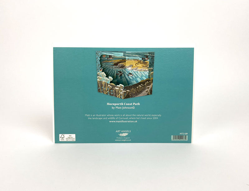 Art Angels 3D 'Maenporth Coast Path' by Matt Johnson Greetings Card