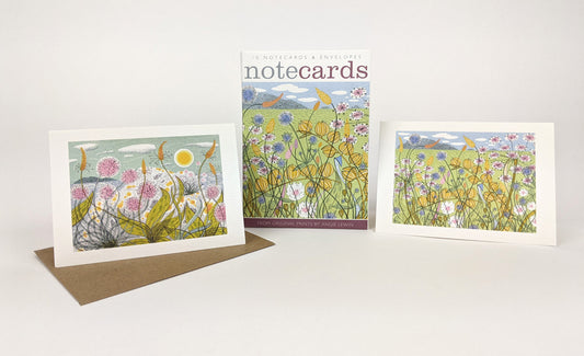 Machair and Plantain & Thrift by Angie Lewin Notecards