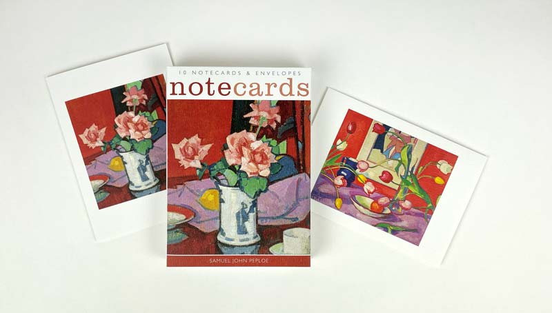 Pink Roses, Tulips by John Peploe Notecards