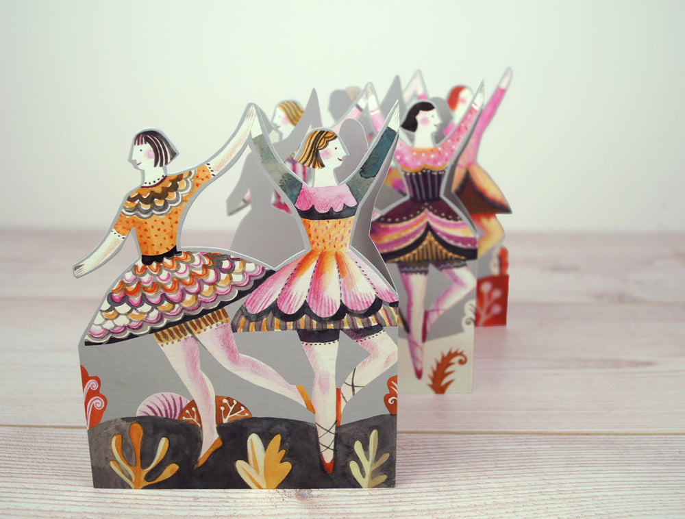 Arts Angels 'Dancers' Die Cut Card by Sarah Young