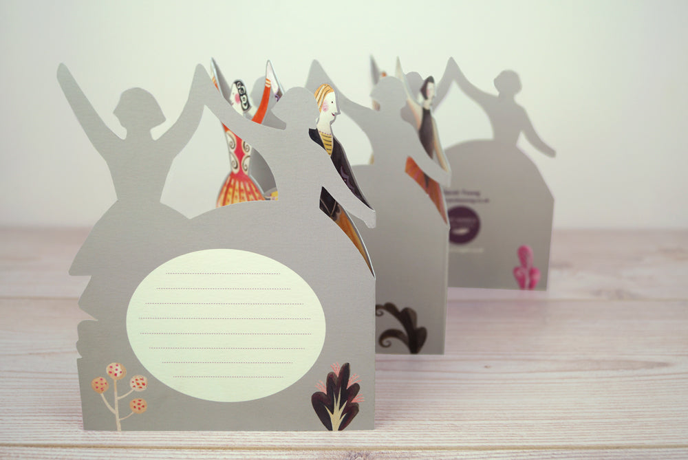 Arts Angels 'Dancers' Die Cut Card by Sarah Young