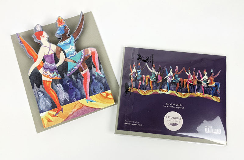 Arts Angels 'Cabaret Dancers' Die Cut Card by Sarah Young