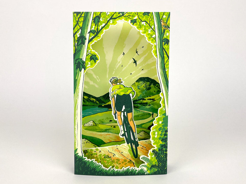 Art Angels 3D 'Spring Spins' by Tom Jay Greetings Card