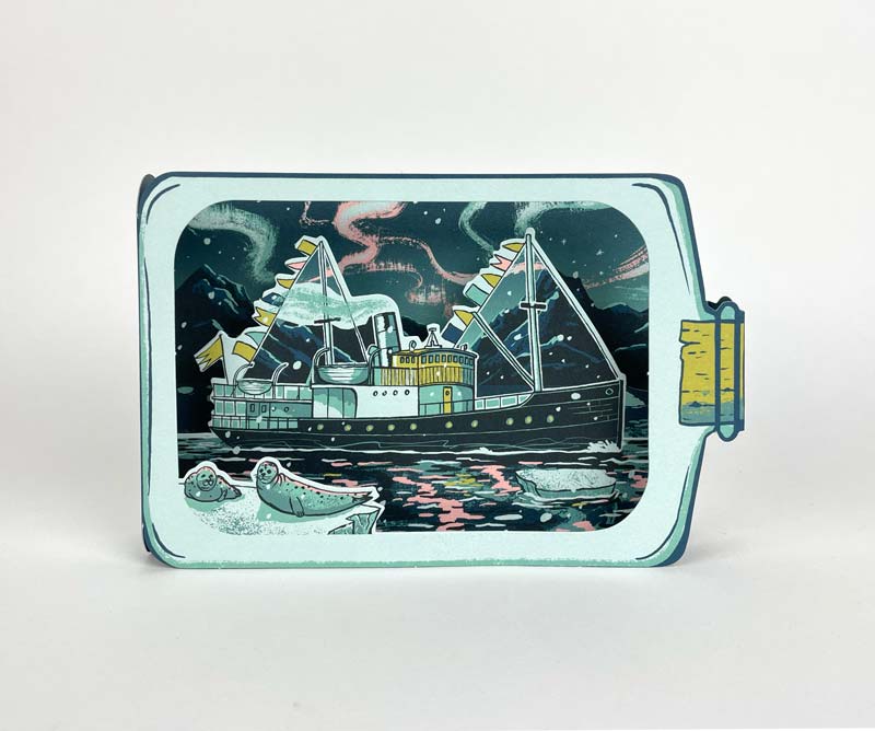 Art Angels 3D 'Arctic Nights' by Tom Jay Greetings Card