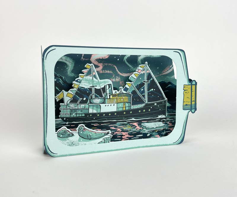 Art Angels 3D 'Arctic Nights' by Tom Jay Greetings Card
