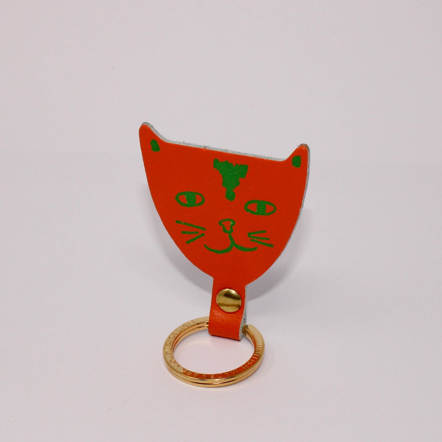 Cat Key Fob: Orange