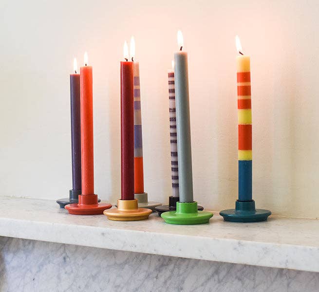 Small Olive Green Candleholder