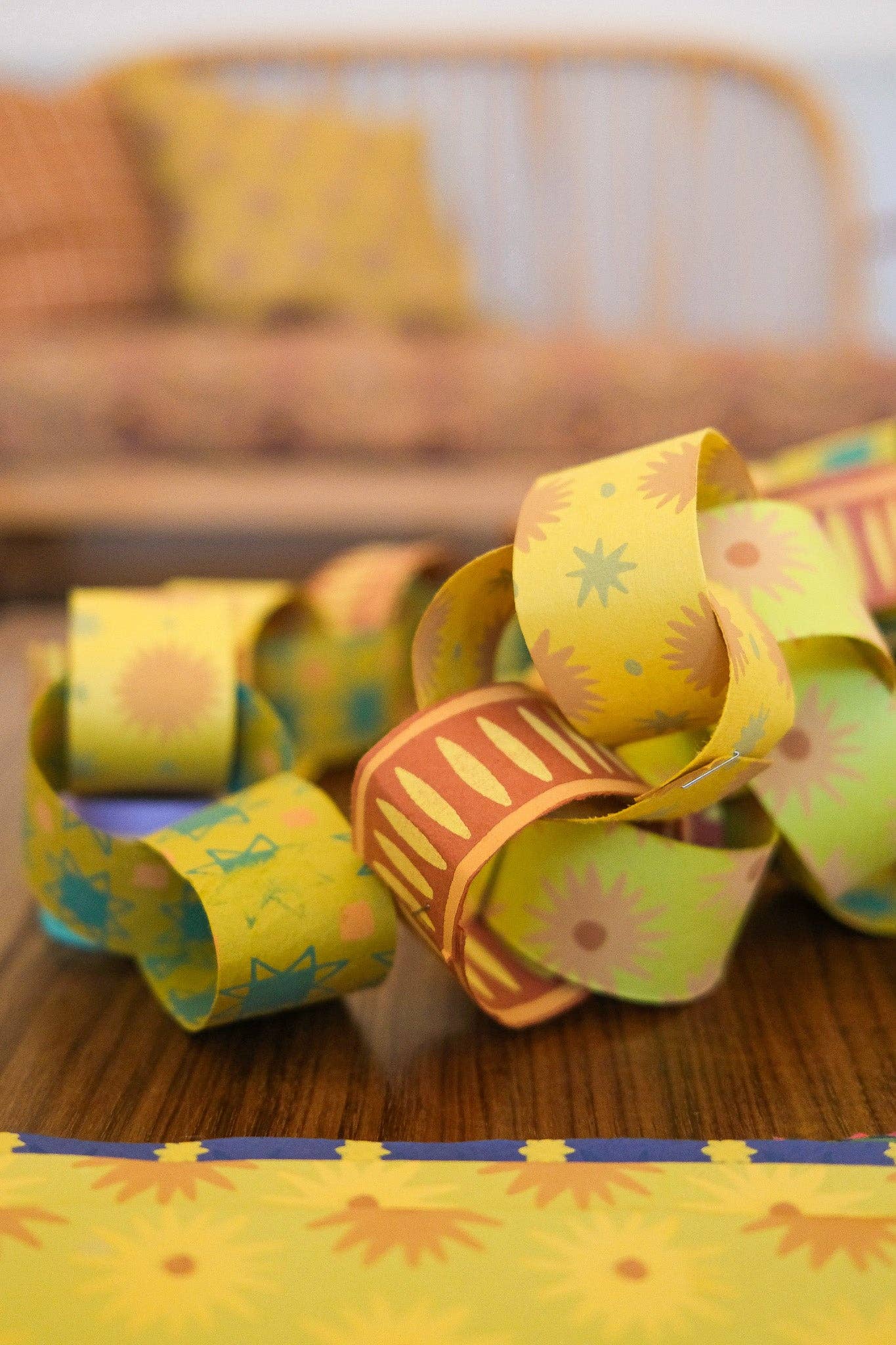 Yellow and Green Paper Chain Kit