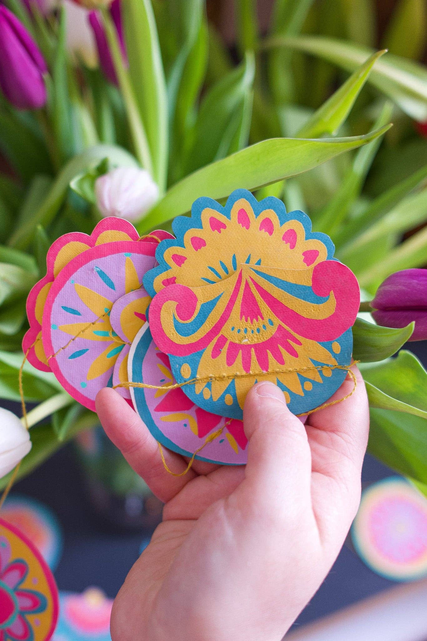 Bright Midsommar Sewn Garland