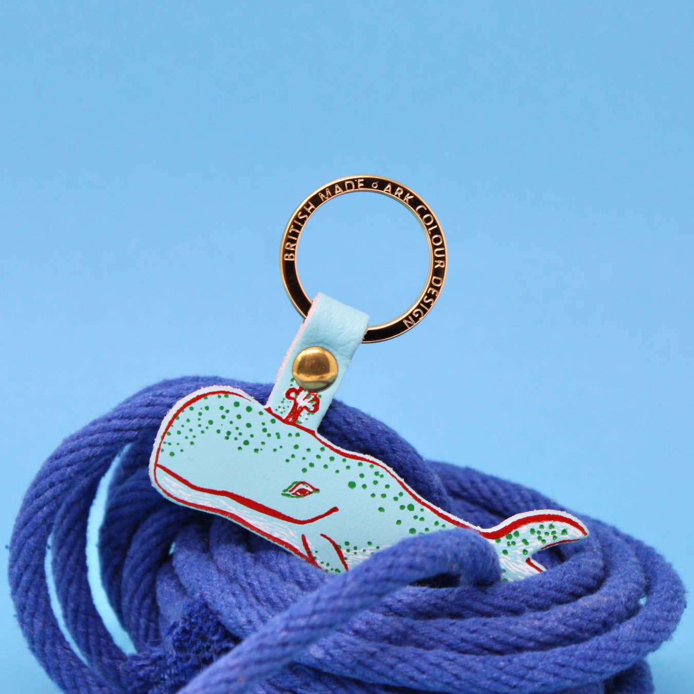 Humpback Whale Key Fob: Turquoise