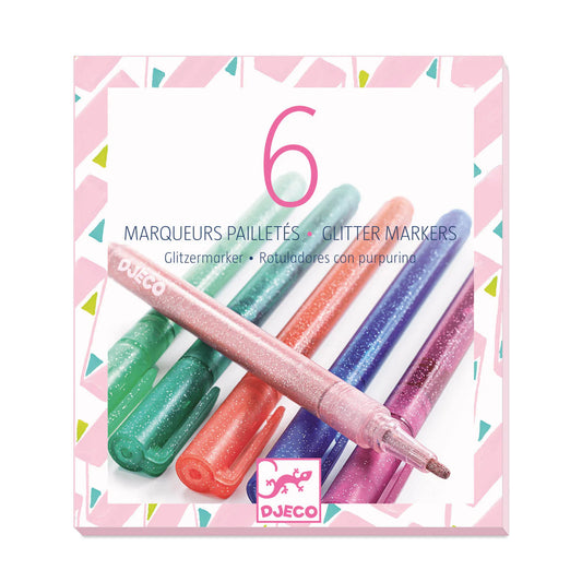 Djeco Glitter Markers - Sweet Colours