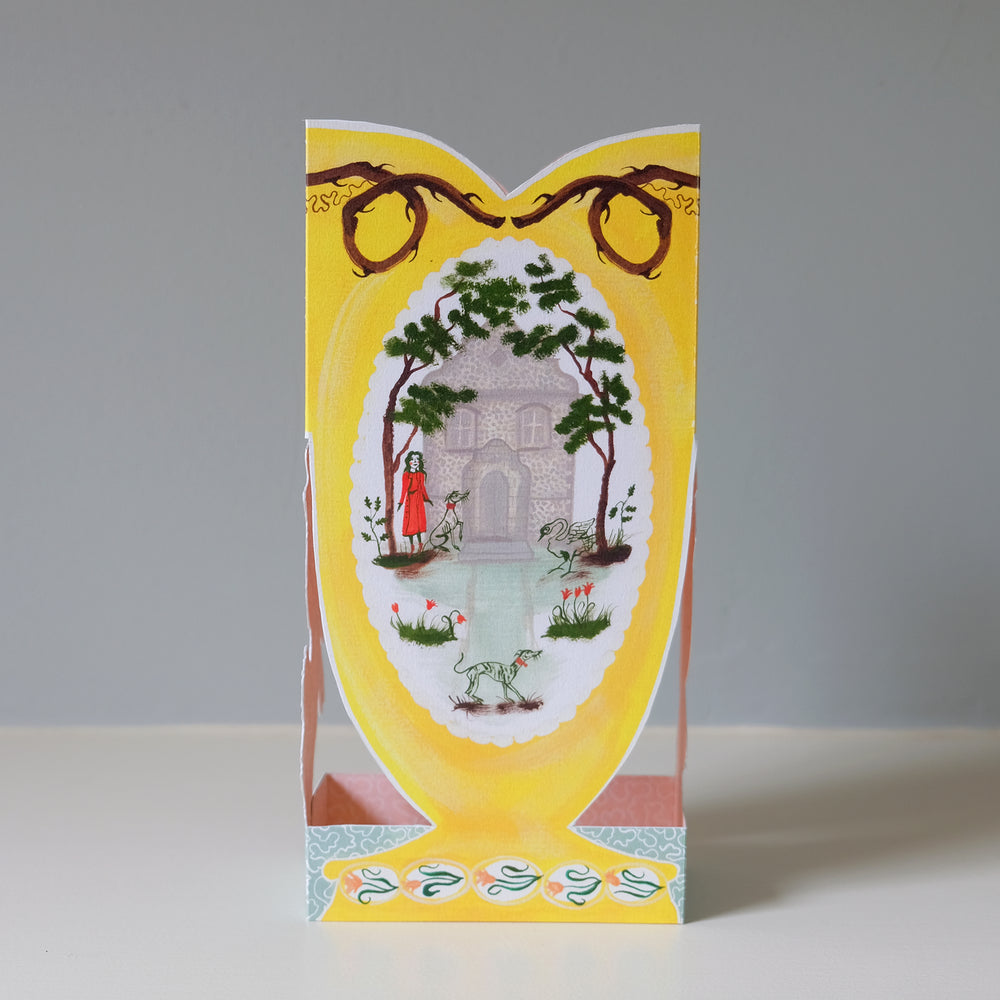 Art Angels 3D 'Finches & Folly' Polly Fern Die-Cut Paper Romantic Vase Greeting Card