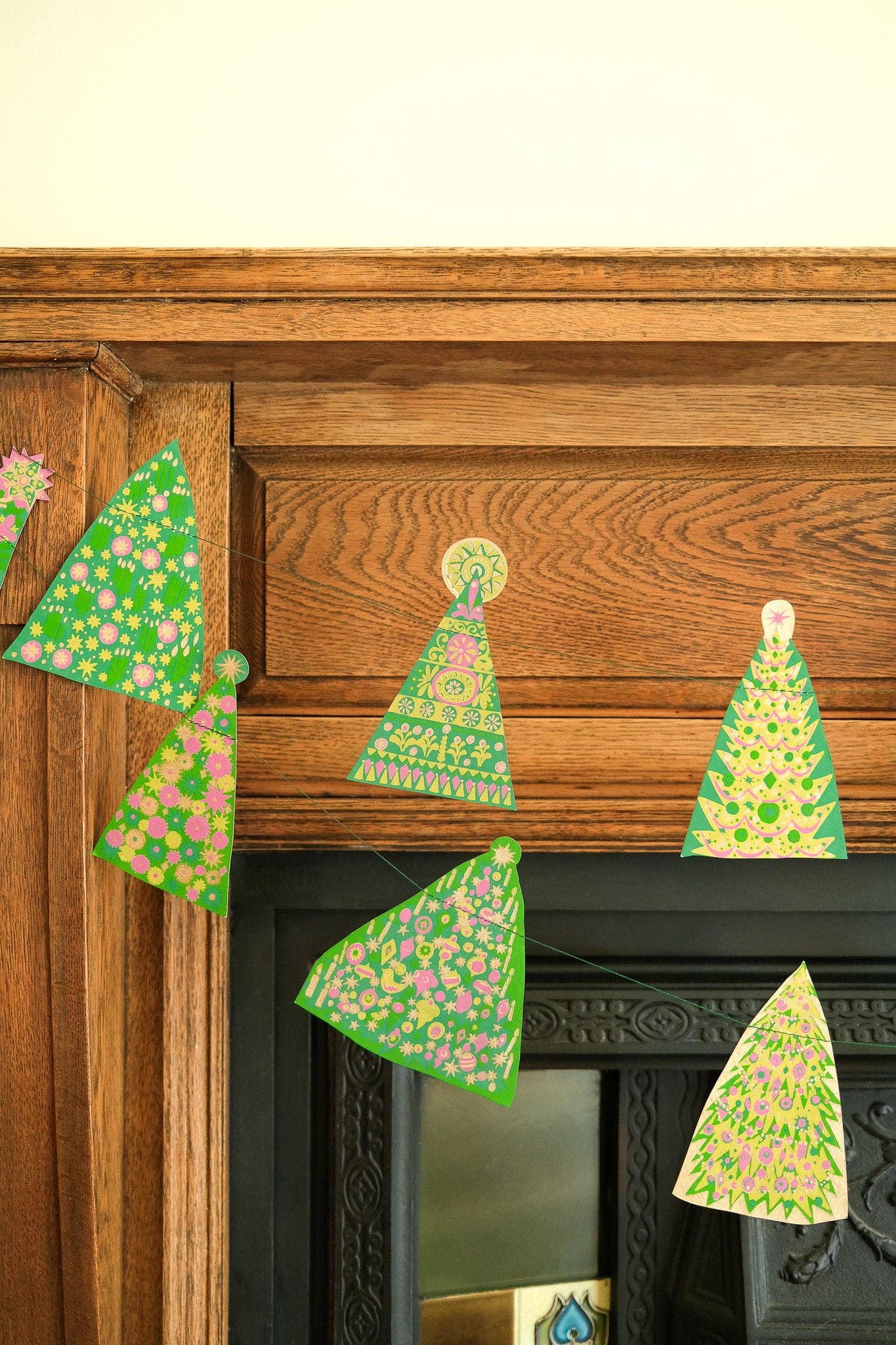 Midcentury Trees Sewn Garland