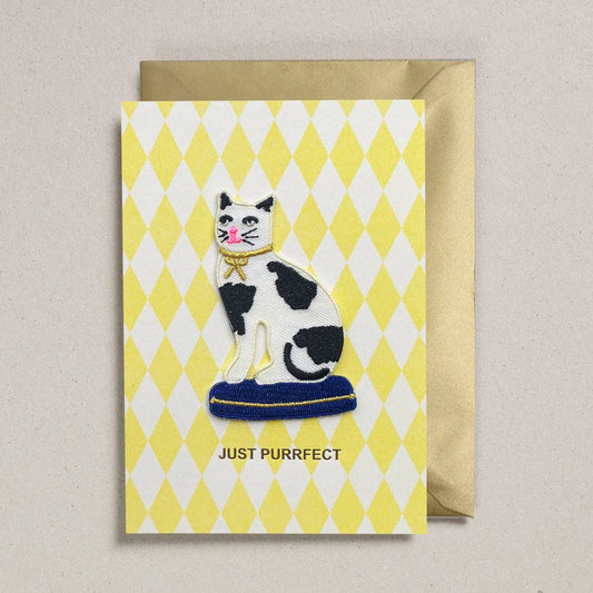 Patch Cards -Cat With Bow