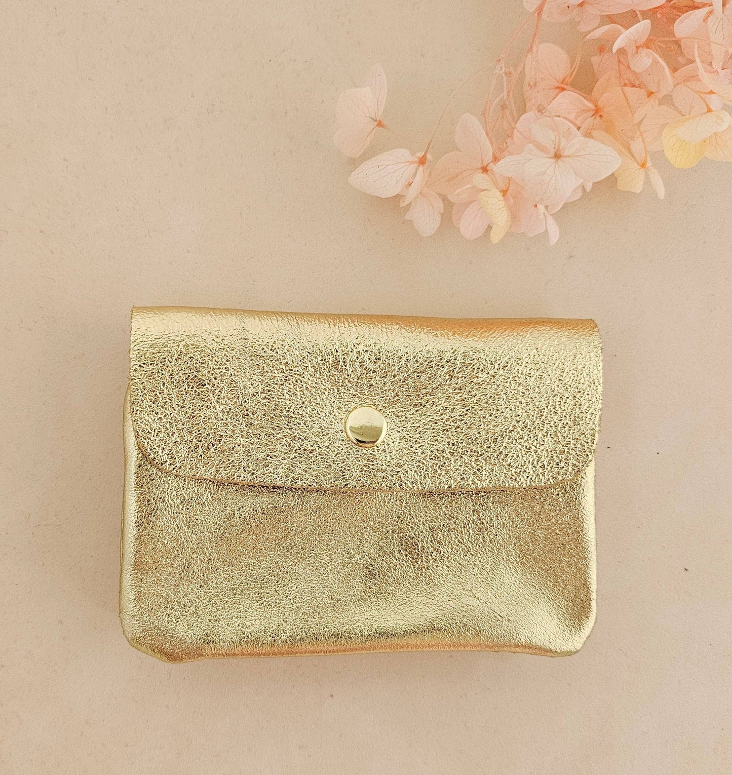 Metallic leather purse: King