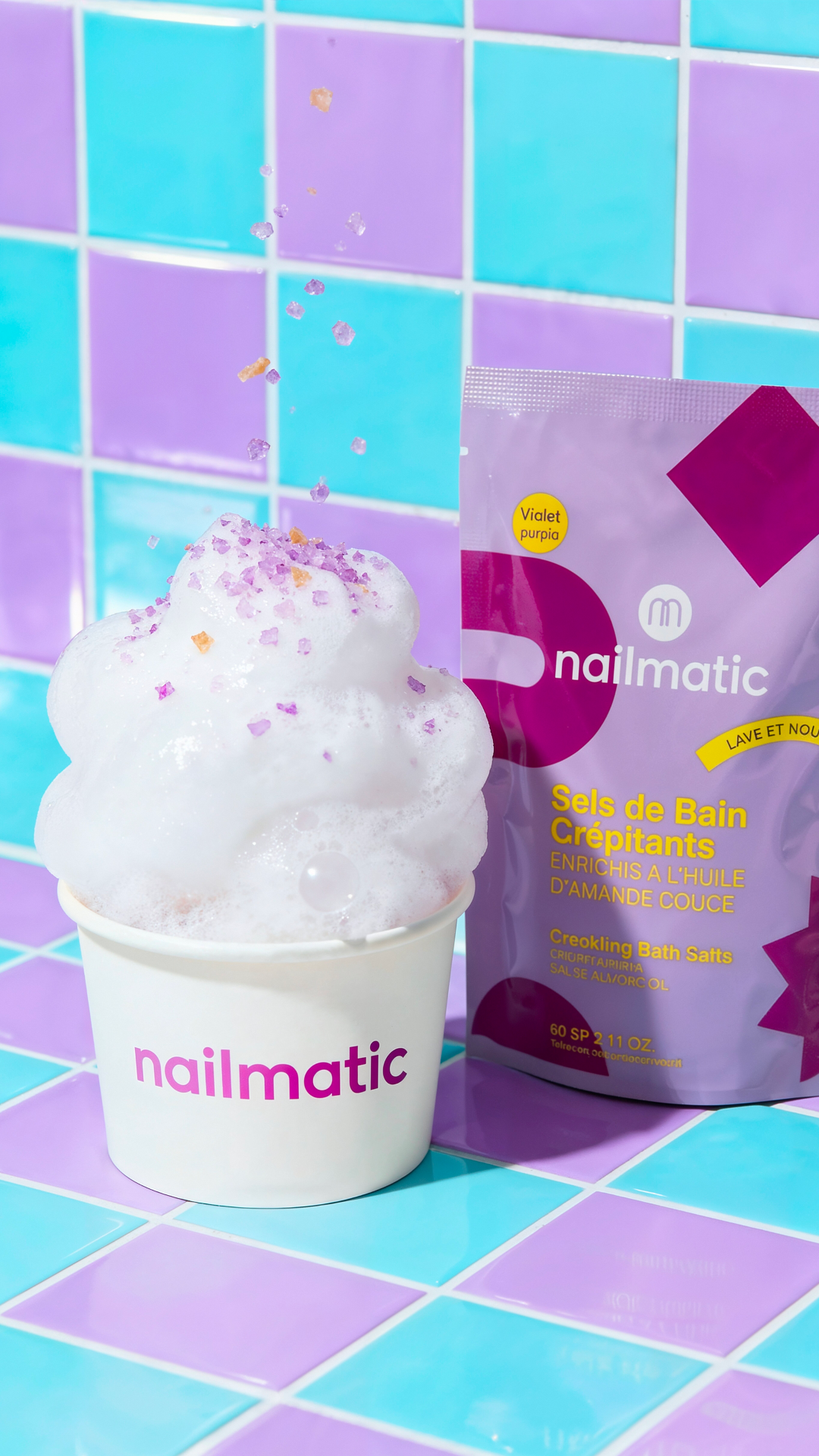Nailmatic Violet Crackling Bath Salts: Default Title
