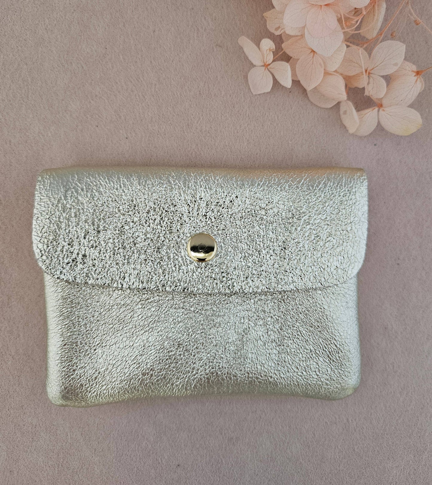 Metallic leather purse: King