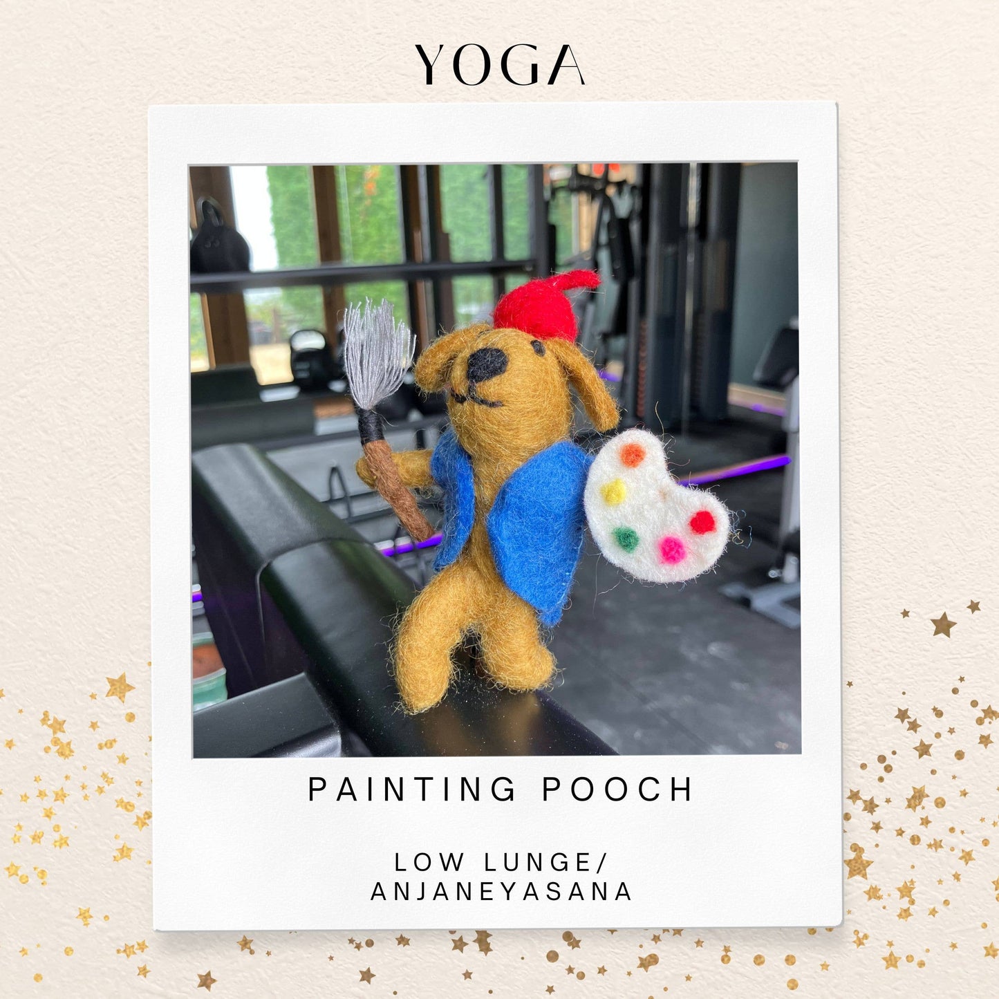 Handmade Felt Painting Pooch Artist Dog Decoration