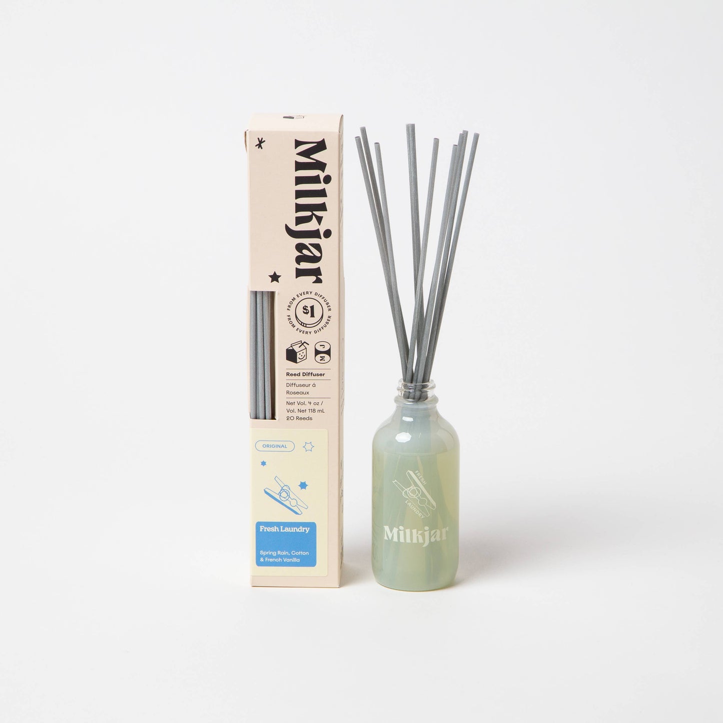 Fresh Laundry - Rain, Cotton & Vanilla 4oz Reed Diffuser