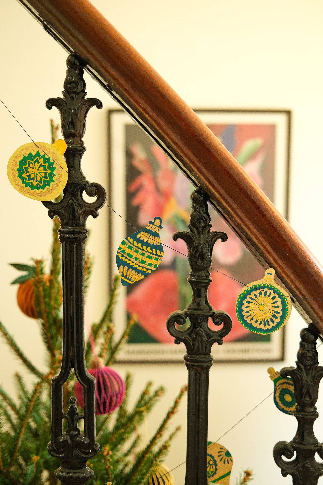 Christmas Ornaments Sewn Garland