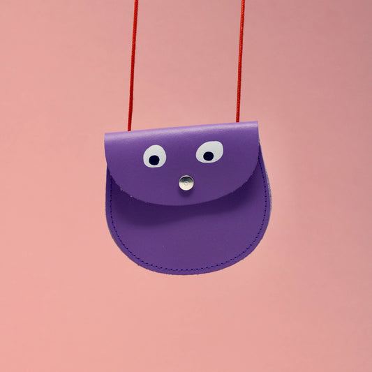 Googly Eye String Purse: Lilac