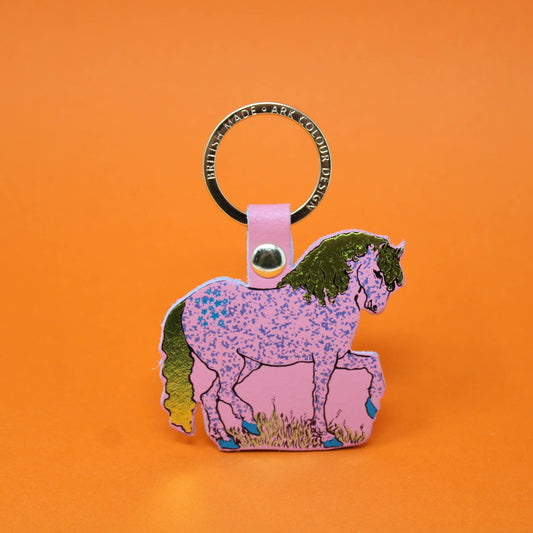 Horse Key Fob: Pale Pink