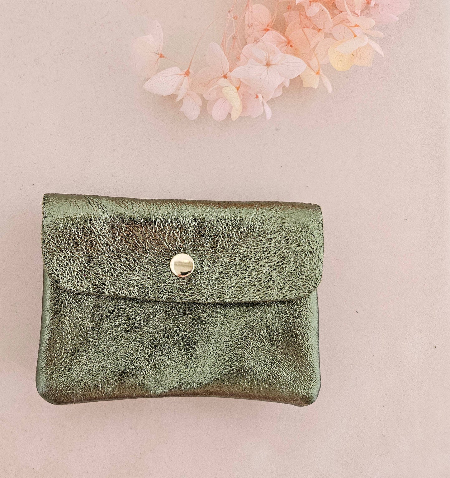 Metallic leather purse: King