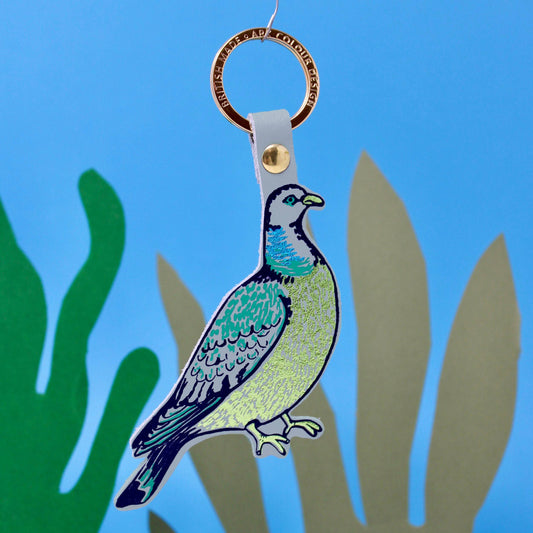 Feral Pigeon Key Fob: Lilac Grey