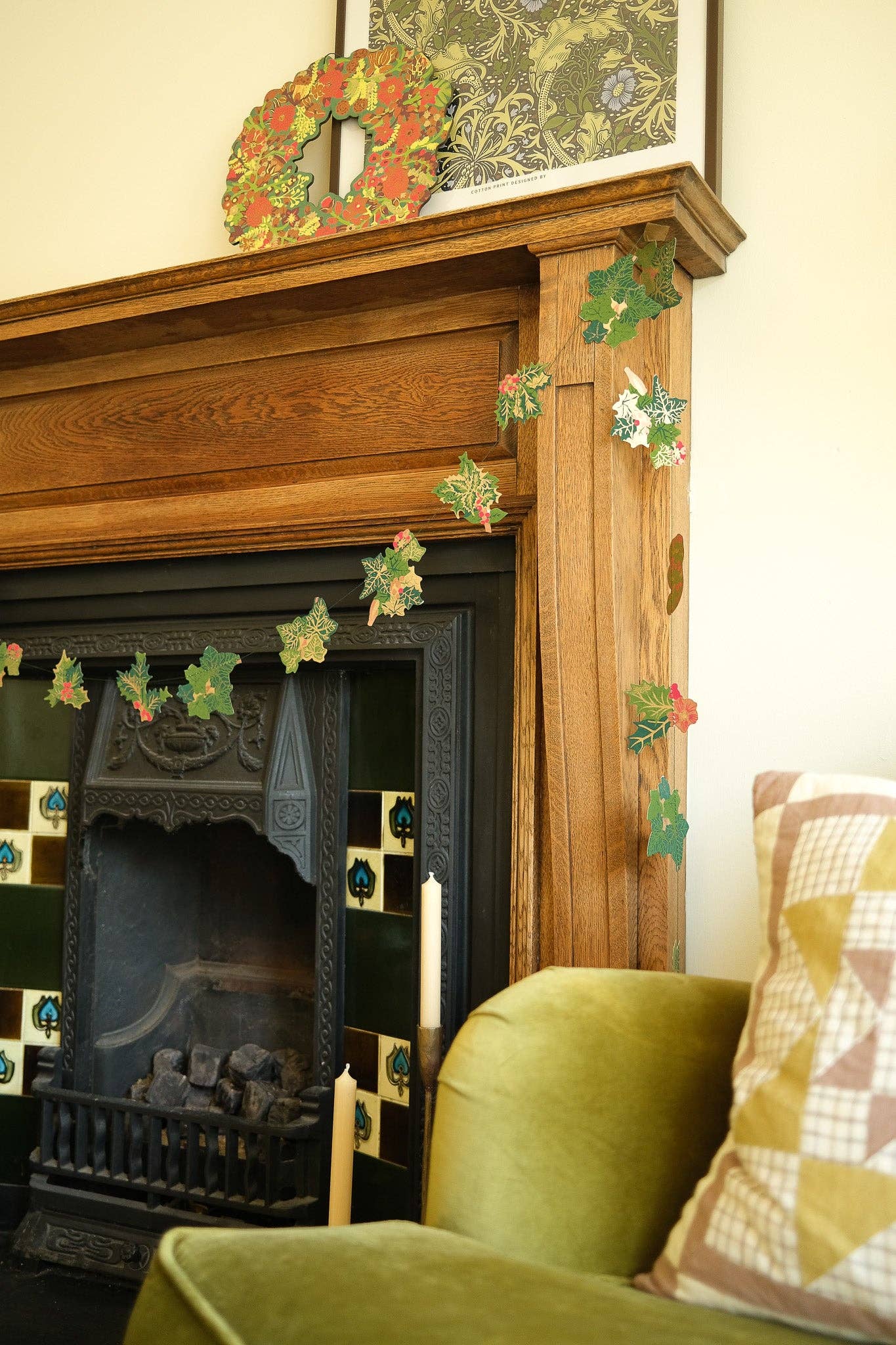 Holly and Ivy Sewn Garland